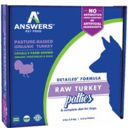 Answers Dog Frozen Turkey 8oz Patties SD - 5 {L - x}