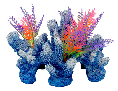 Blue Ribbon Pet Products Exotic Environments Rainbow Coral Reef w/Caves Aquarium Ornament Small 030157020804