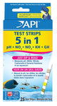 API 5 - in - 1 Freshwater Aquarium Test Strip 25 Count