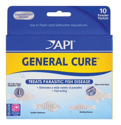API General Cure Fresh and Saltwater Powder Medication 10 Pack - Aquarium