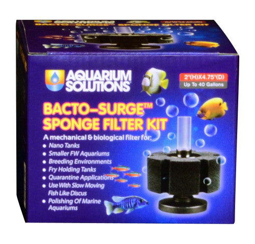 Aquarium Solutions Bacto - Surge Biological Action Sponge Filter Black SM