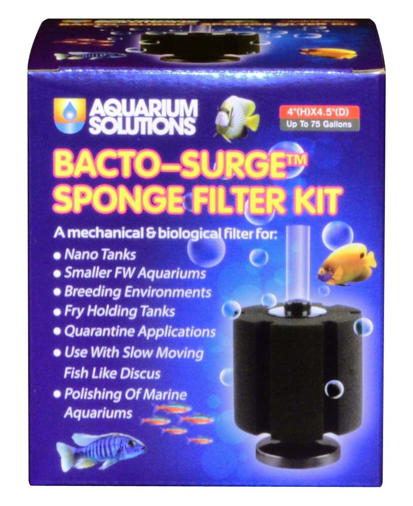 Aquarium Solutions Bacto-Surge Biological Action Sponge Filter Black LG