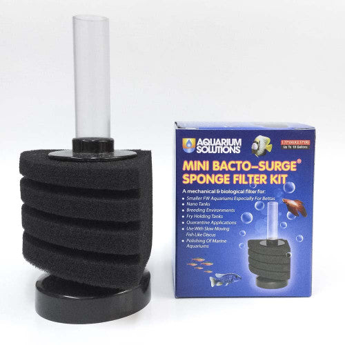 Aquarium Solutions Bacto - Surge Biological Action Sponge Filter Black Mini