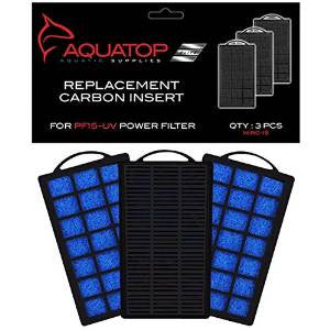 Aquatop Aquarium Carbon Cartridge For Pf15 - uv Hang On Uv Filter 3pc {L + b}