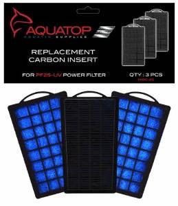 Aquatop Aquarium Carbon Cartridge For Pf25 - uv Hang On Uv Filter 3pc {L + b}