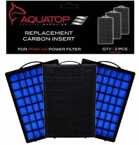 Aquatop Aquarium Carbon Cartridge For Pf40-uv Hang On Uv Filter 3pc {L+b} 810281019291