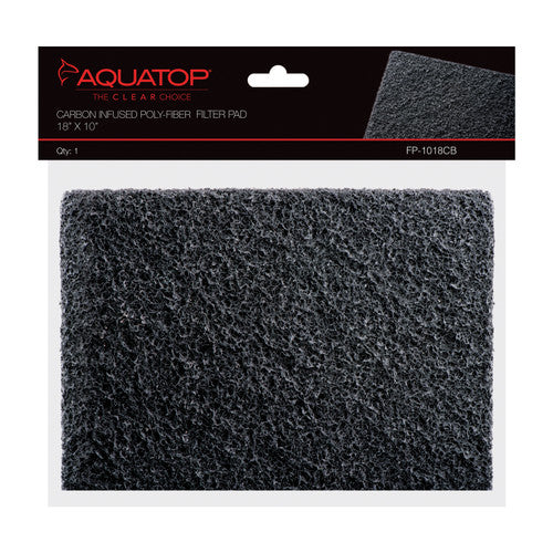 Aquatop Carbon Infused Poly - fiber Filter Pad 18x10 1pc - Aquarium
