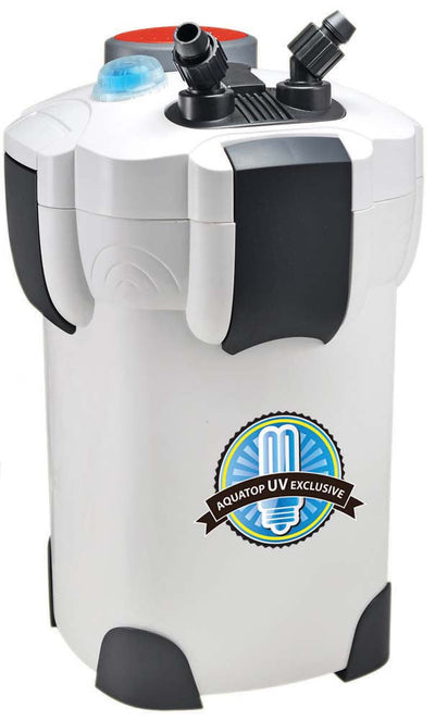 Aquatop CF400UV Canister Filter with UV Sterilization Grey