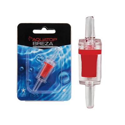 Aquatop Check Valve/Air Filter Red Clear 2 in - Aquarium