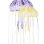 Aquatop Floating Jellyfish Aquarium Ornament Purple/Yellow 2 in & 3in Pack