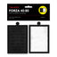 Aquatop FORZA Replacement Filter Inserts with Premium Activated Carbon 40 - 80 Black White 2 Pack - Aquarium