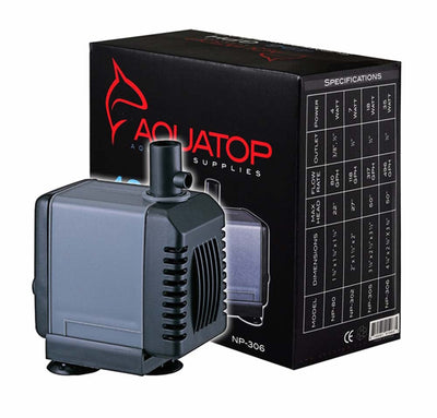 Aquatop NP-306 Aquarium Submersible Water Pump Black, Grey