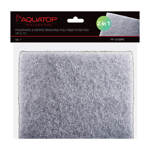 Aquatop Phosphate & Nitrate Removing Poly - fiber Filter Pad 18x10 1pc - Aquarium