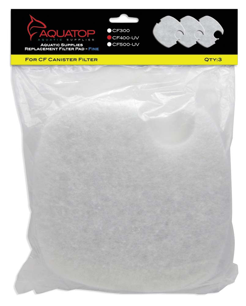 Aquatop Replacement Filter Sponge for CF Series Filters For CF-400UV White 3 Pack