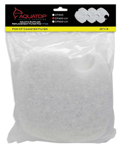 Aquatop Replacement Filter Sponge for CF Series Filters CF - 400UV White 3 Pack - Aquarium