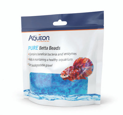 Aqueon Betta Beads Blue One Pouch - Aquarium