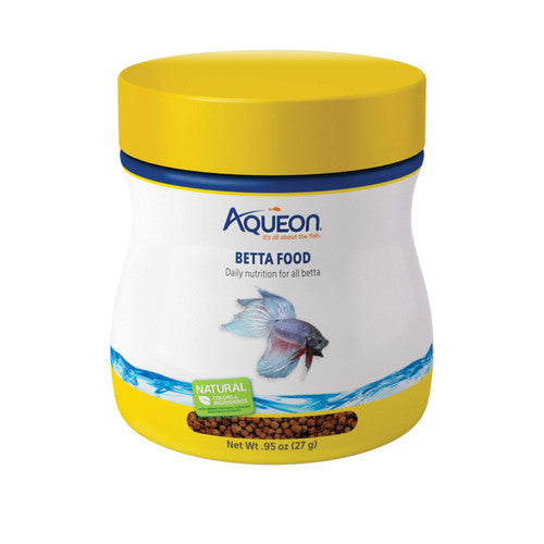 Aqueon Betta Fish Food Floating Pellet.95 Ounces - Aquarium