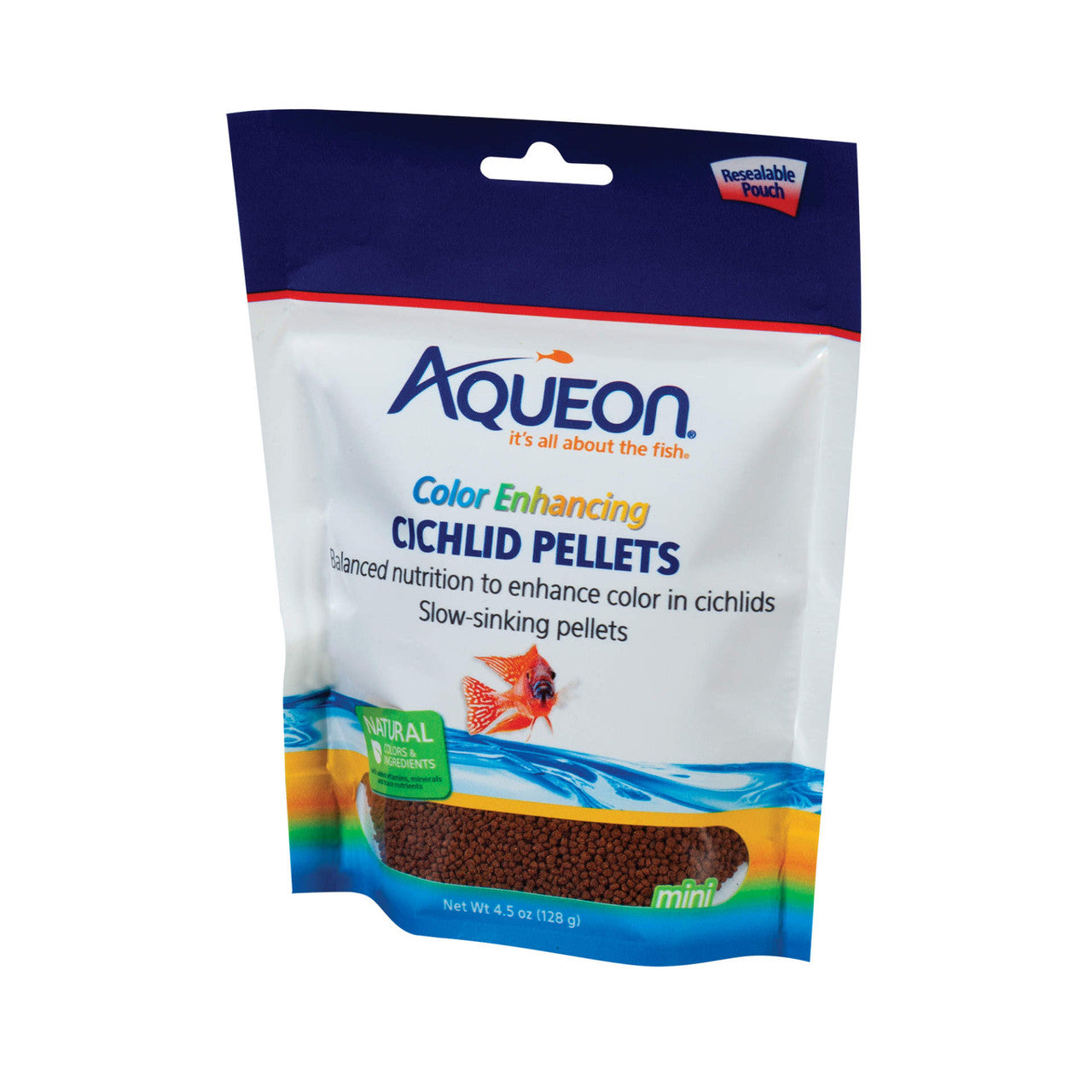 Aqueon Cichlid Food Color Enhancing 4.5 Ounces Color