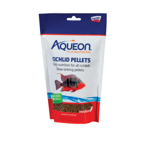 Aqueon Cichlid Food Medium 7.5 Ounces - Aquarium