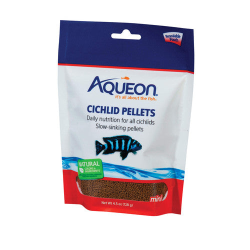 Aqueon Cichlid Food Mini 4.5 Ounces - Aquarium