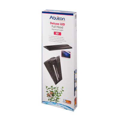 Aqueon LED Deluxe Full Aquarium Hoods Black, 30 Inches