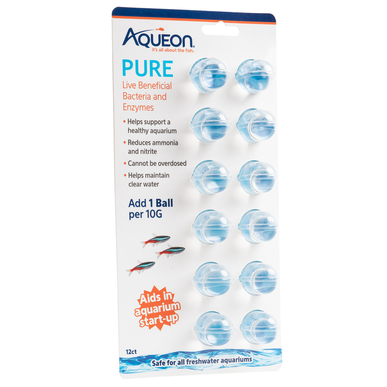 Aqueon Pure Bacteria Supplement 12 Pack 10 Gallon