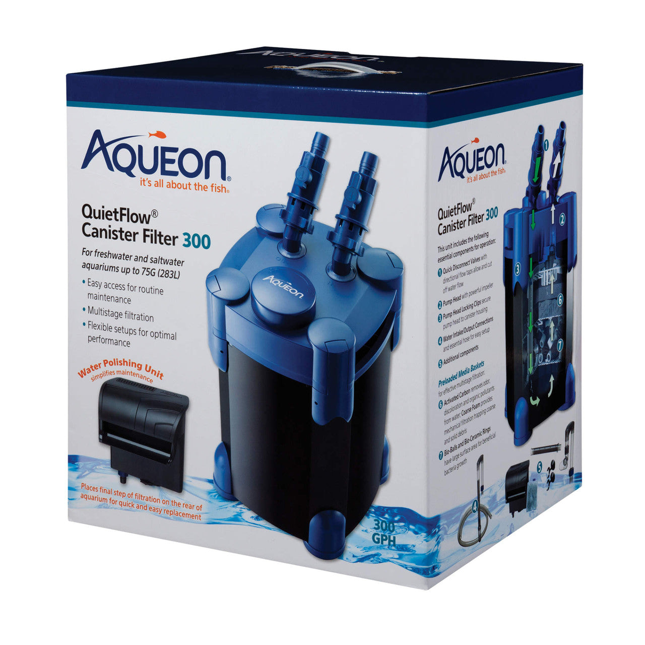 Aqueon QuietFlow Canister Filter 55-100 Gallons