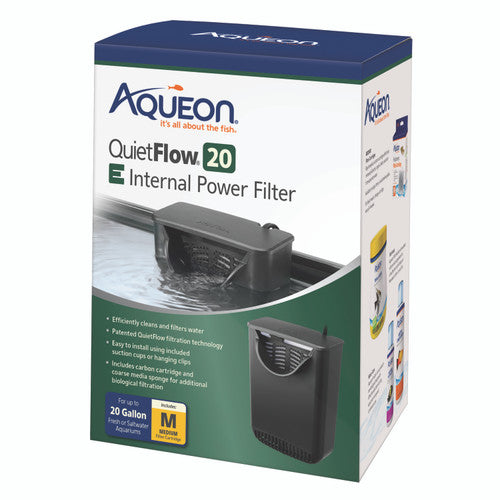 Aqueon QuietFlow E Internal Power Filter Medium - 20 Gallon Aquarium