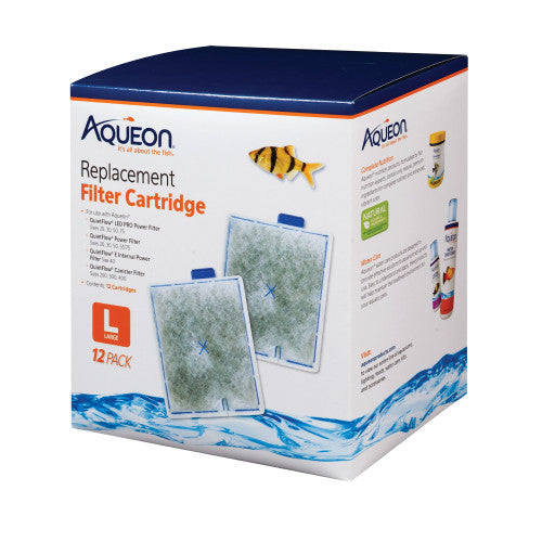 Aqueon Replacement Filter Cartridges Large - 12 pack Aquarium