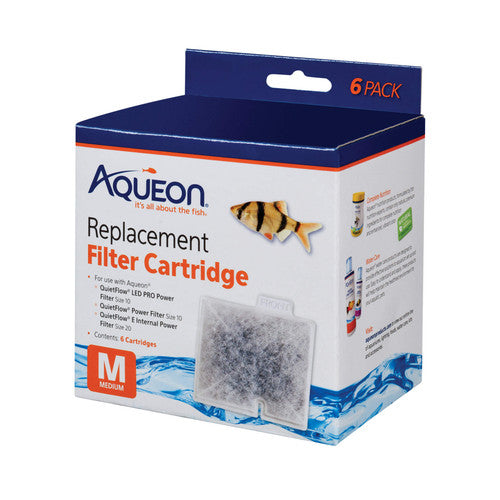 Aqueon Replacement Filter Cartridges Medium - 6 pack Aquarium