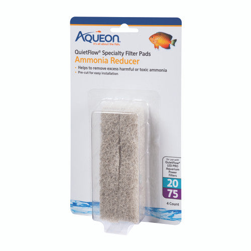 Aqueon Replacement Specialty Filter Pads Ammonia Reducer 20/75 - Aquarium
