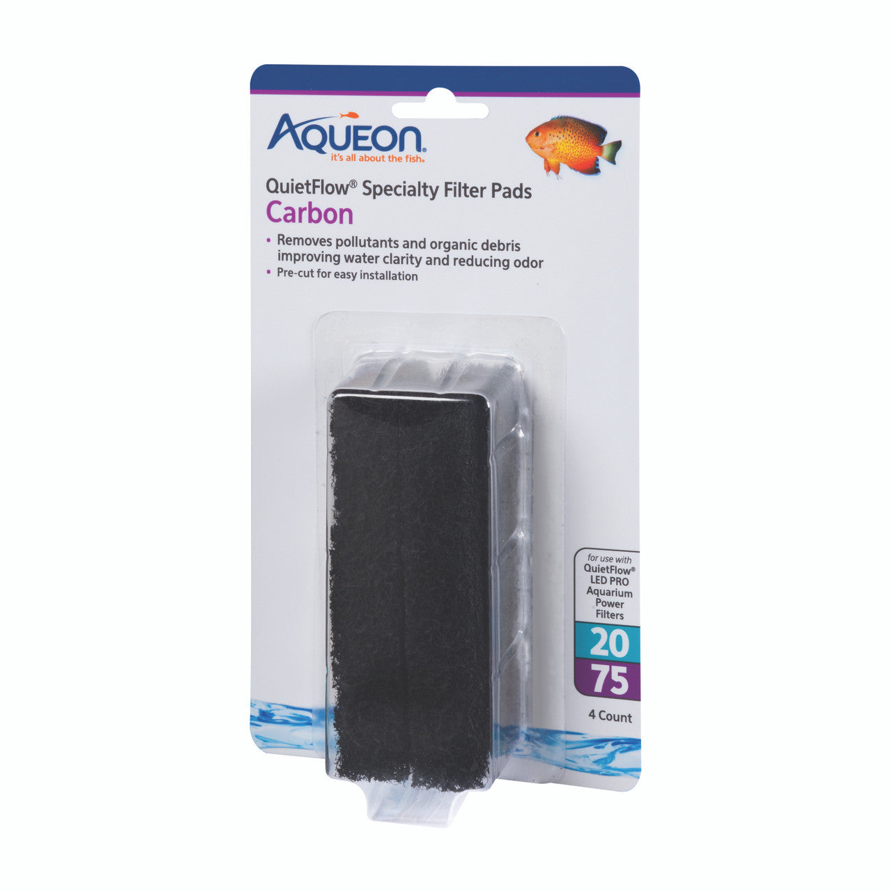 Aqueon Replacement Specialty Filter Pads Carbon 20/75