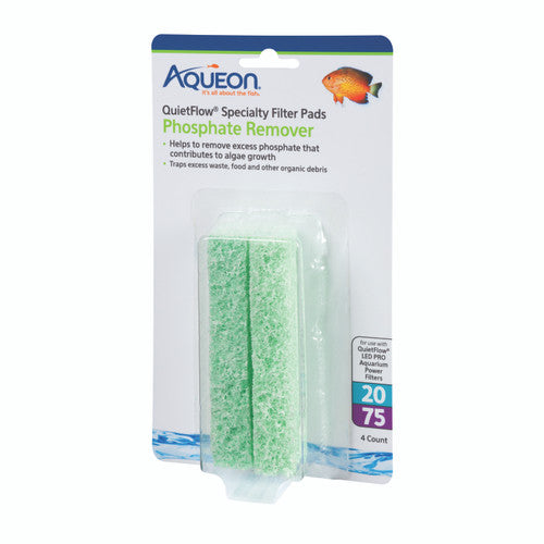 Aqueon Replacement Specialty Filter Pads Phosphate Remover 20/75 - Aquarium