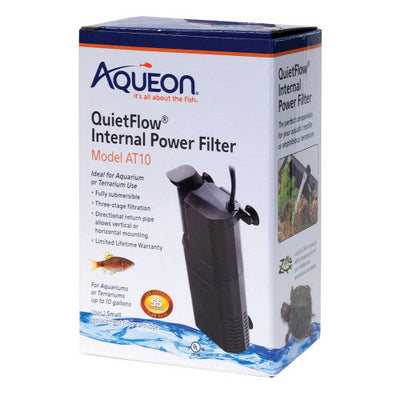 Aqueon Submersible Internal Aquarium Filter AT10 Gallons