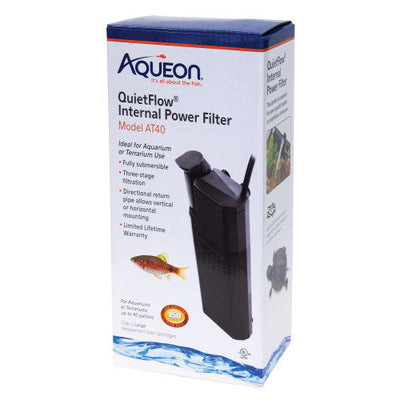 Aqueon Submersible Internal Aquarium Filter AT40 Gallons