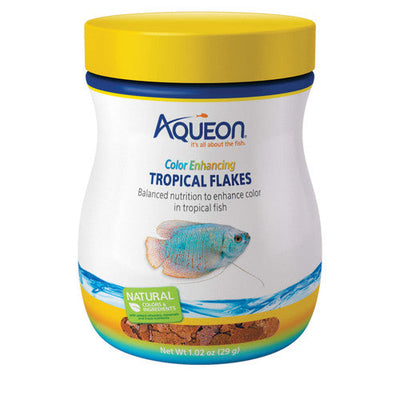 Aqueon Tropical Flakes Color Enhancing 1.02 Ounces - Aquarium