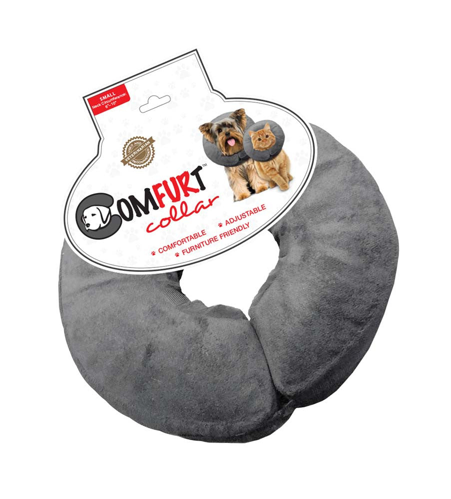 Arlee Poly Filled Adjustable E-Collar Charcoal SM