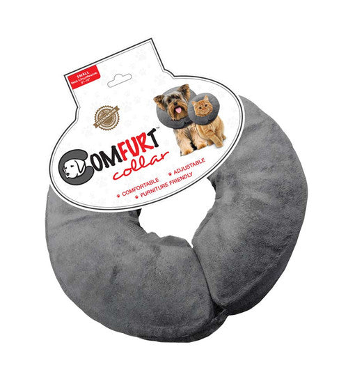 Arlee Poly Filled Adjustable E - Collar Charcoal SM - Dog