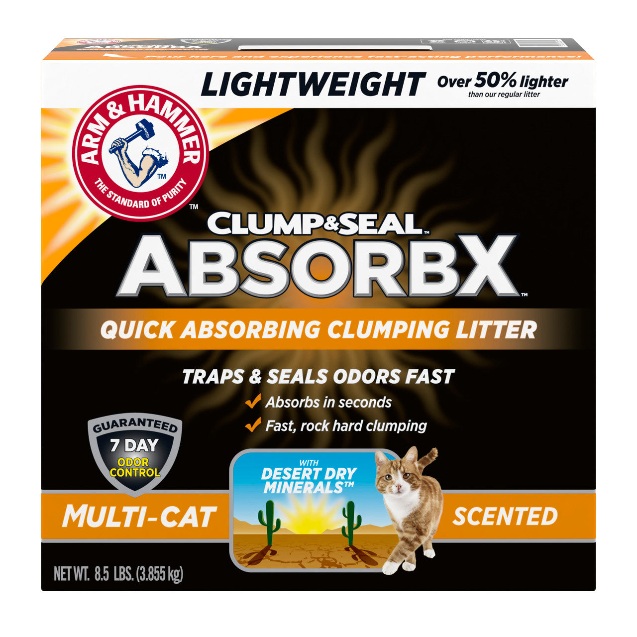 Arm & Hammer Clump & Seal AbsorbX Lightweight Multi-Cat Scented Litter 8.5lb