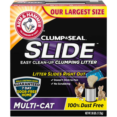 Arm & Hammer Clump & Seal Slide Multi-Cat Cat Litter 38 lb