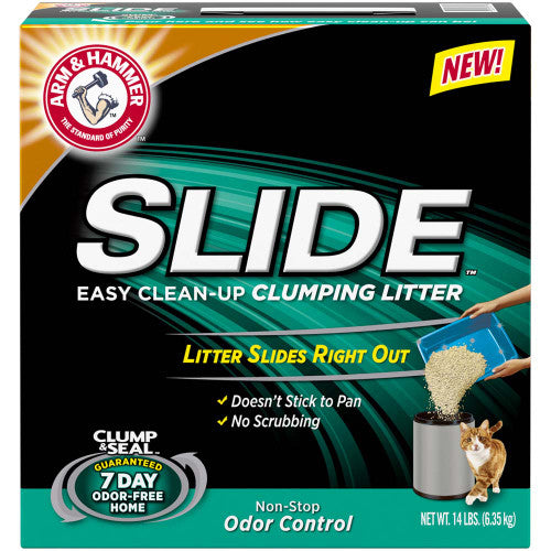 Arm & Hammer Slide Non - Stop Odor Control Clumping Cat Litter 14 lb