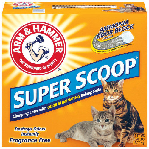 Arm & Hammer Super Scoop Clumping Unscented Cat Litter 20 lb