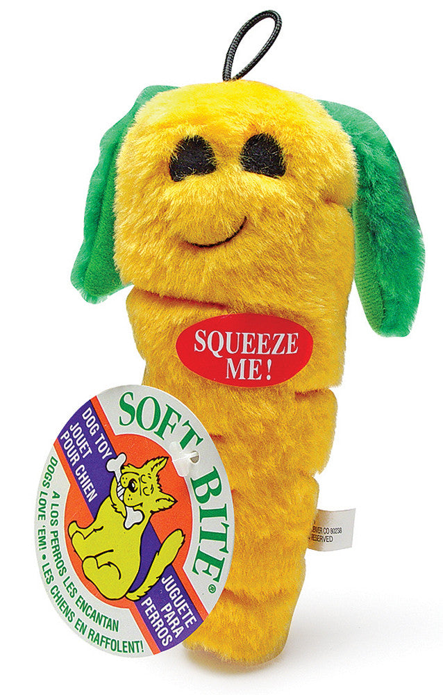 Aspen Carrot with Squeakers Plush Dog Toy MD