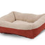 Aspen Self Warming Rectangular Dog Lounger Bed Barn Red/Cream 24in X 20in SM