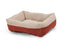 Aspen Self Warming Rectangular Dog Lounger Bed Barn Red/Cream 24in X 20in SM