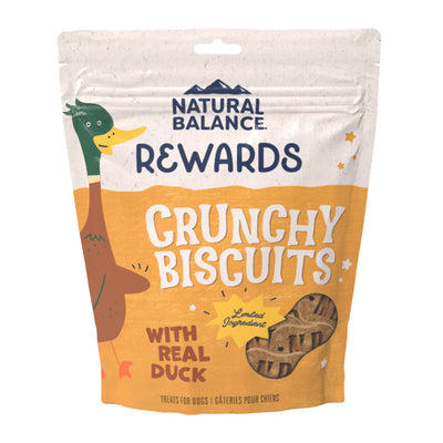 Natural Balance Pet Foods Rewards Crunchy Biscuits Dog Treats Duck - 14 oz