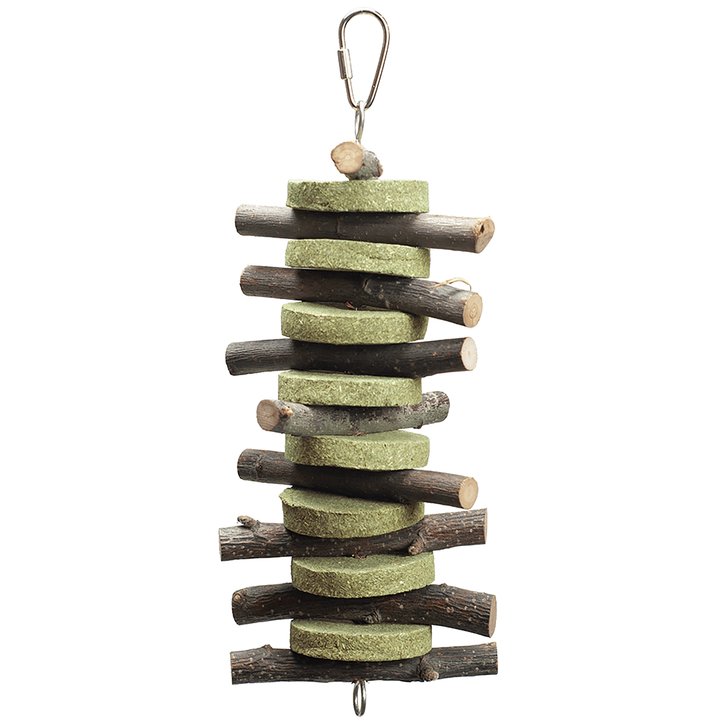 A & E Cages Nibbles Natural Circle Hay Small Animal Chew Stackers 644472014303