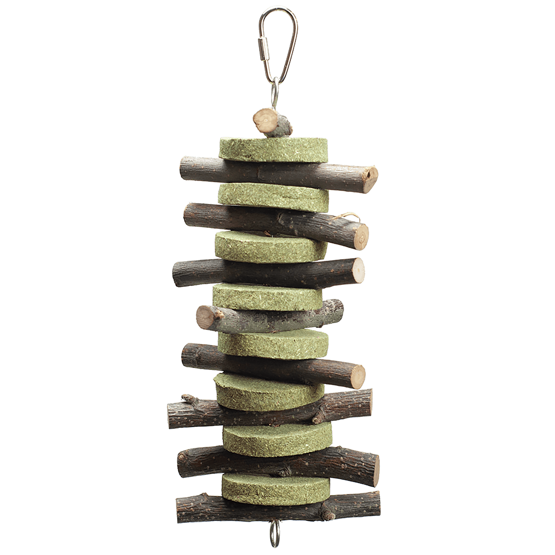 A & E Cages Nibbles Natural Circle Hay Small Animal Chew Stackers 644472014303