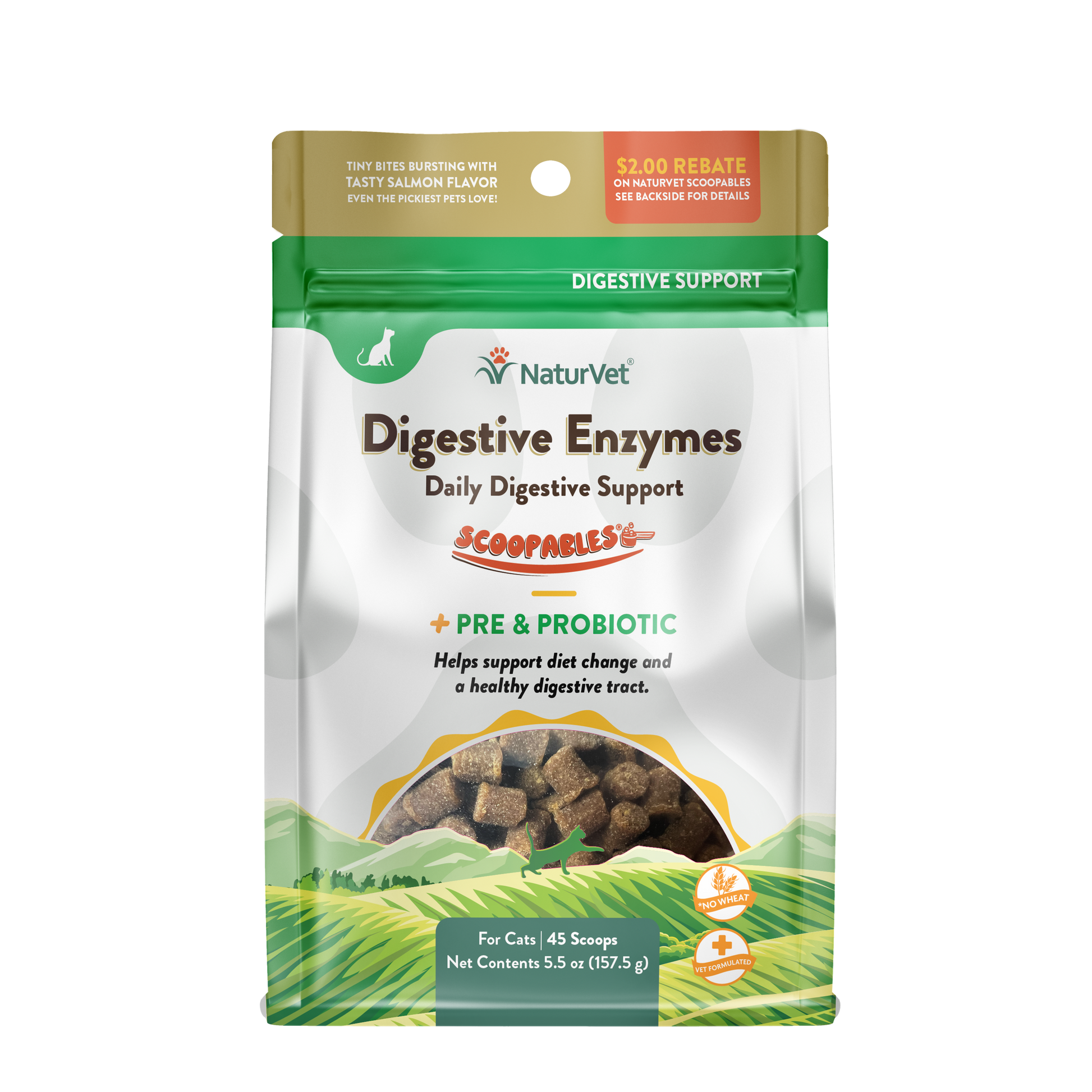 NaturVet Scoopables Digestive Enzymes for Cats 5.5 oz 797801605373