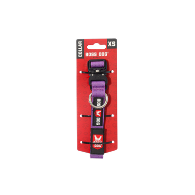 Boss Dog Tactical Adjustable Dog Collar Purple X-Small, 11-14 in 850065051710